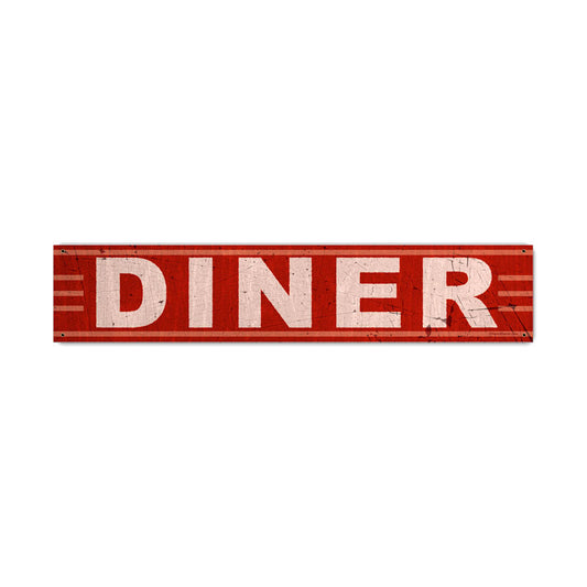 Diner, Food and Drink, Metal Sign, 28 X 6 Inches