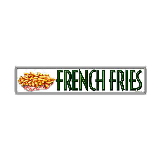 French Fries, Food and Drink, Metal Sign, 28 X 6 Inches
