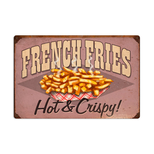 French Fries, Food and Drink, Vintage Metal Sign, 24 X 16 Inches