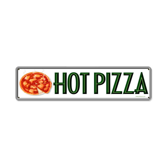 Hot Pizza, Food and Drink, Metal Sign, 20 X 5 Inches
