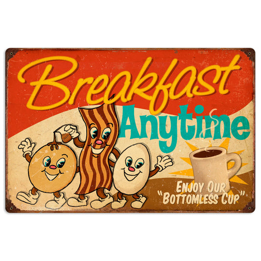 Breakfast, Food and Drink, Vintage Metal Sign, 24 X 16 Inches