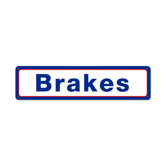 Mobil Brakes, Automotive, Metal Sign, 20 X 5 Inches