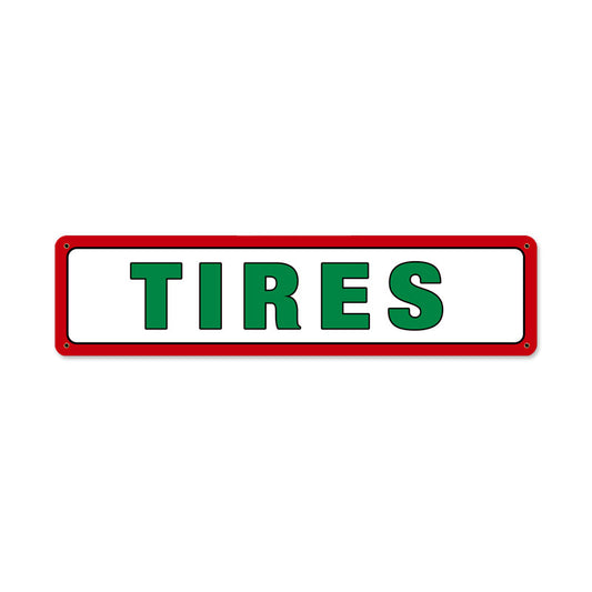 Texaco Tires, Automotive, Metal Sign, 20 X 5 Inches
