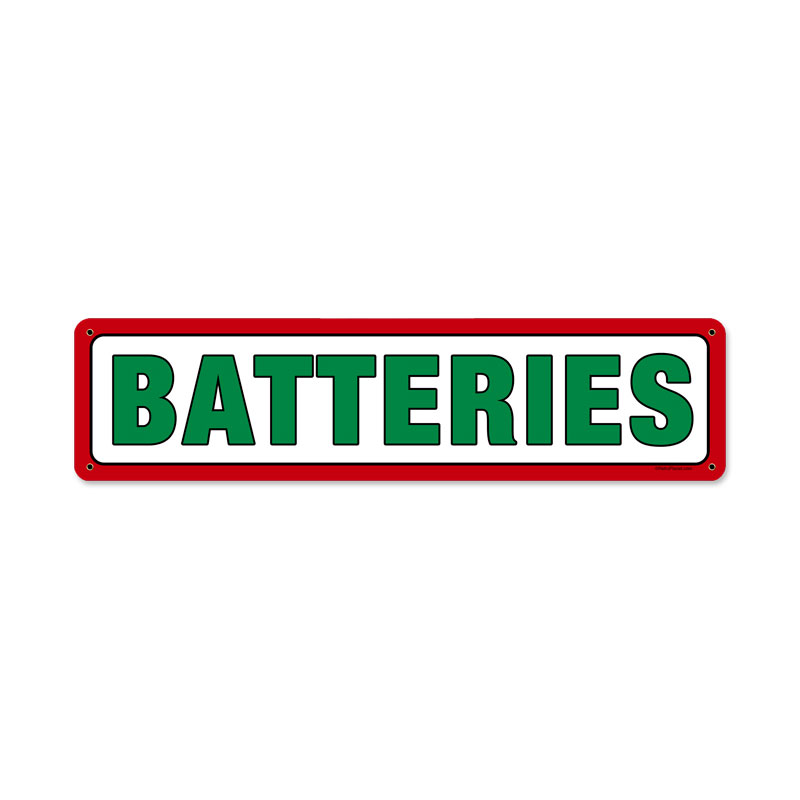 Texaco Batteries, Automotive, Metal Sign, 20 X 5 Inches