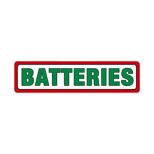 Texaco Batteries, Automotive, Metal Sign, 20 X 5 Inches