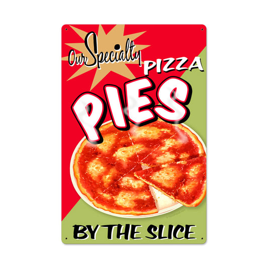 Pizza Pies, Food and Drink, Metal Sign, 16 X 24 Inches