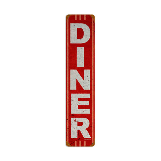 Diner, Food and Drink, Vintage Metal Sign, 6 X 28 Inches