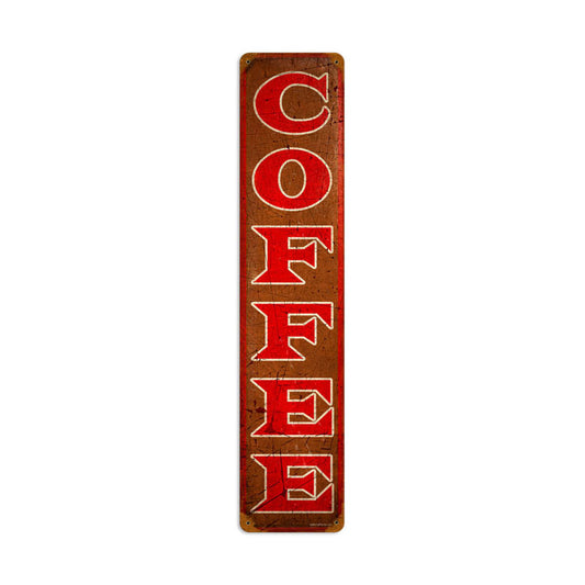 Coffee, Food and Drink, Vintage Metal Sign, 6 X 28 Inches