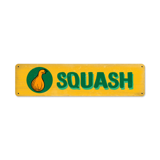 Squash, Food and Drink, Metal Sign, 20 X 5 Inches