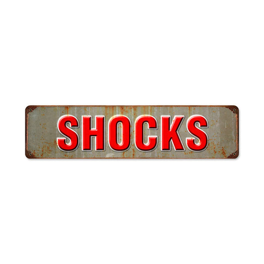 Shocks, Automotive, Metal Sign, 20 X 5 Inches