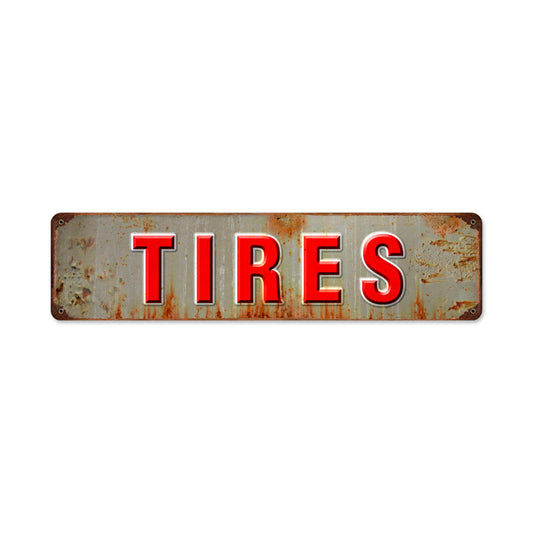 Tires, Automotive, Metal Sign, 20 X 5 Inches