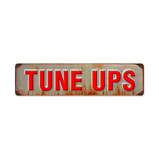Tune Ups, Automotive, Metal Sign, 20 X 5 Inches