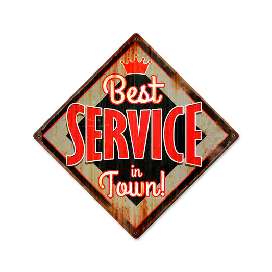 Best Service, Automotive, Metal Sign, 12 X 12 Inches