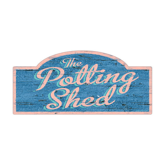 The Potting Shed, Home and Garden, Metal Street Sign, 17 X 7 Inches