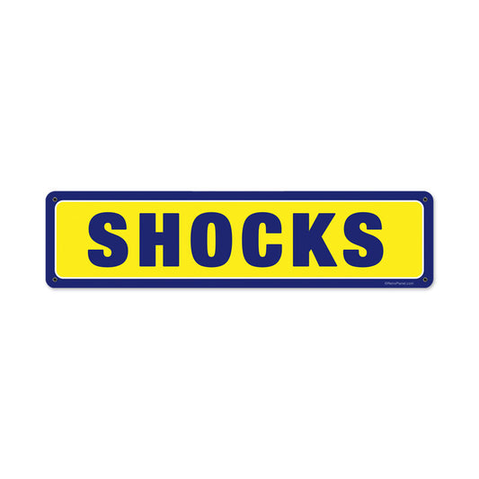 Shocks, Automotive, Metal Sign, 20 X 5 Inches