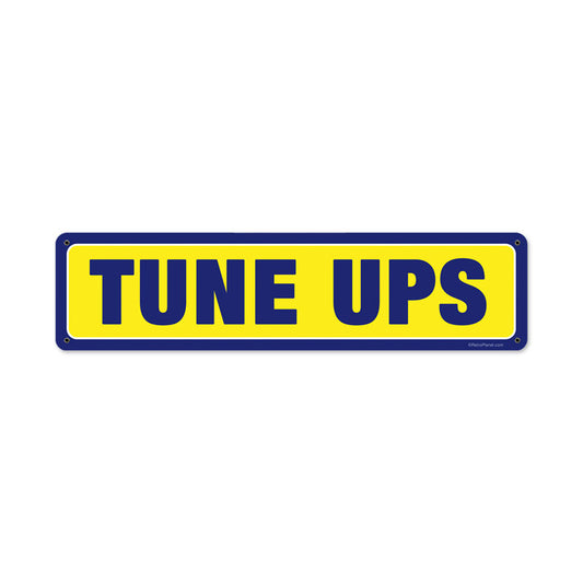 Tune Ups, Automotive, Metal Sign, 20 X 5 Inches