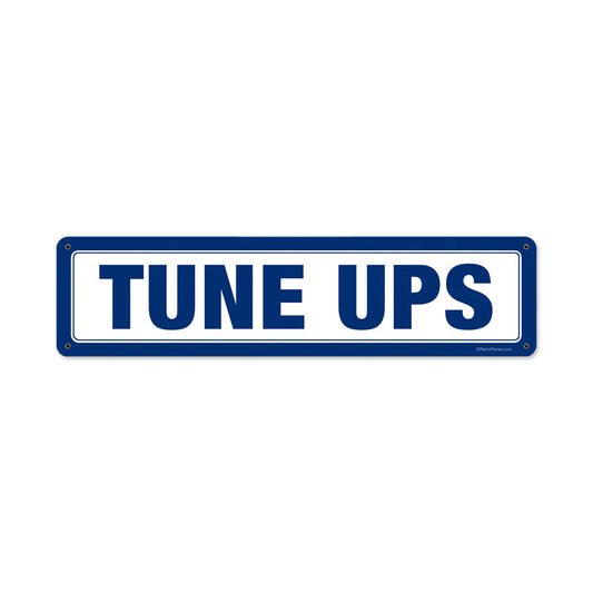 Tune Ups, Automotive, Metal Sign, 20 X 5 Inches