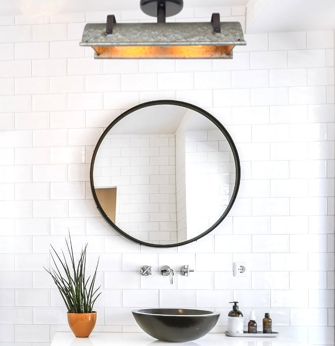 Galvanized Metal Ceiling Light