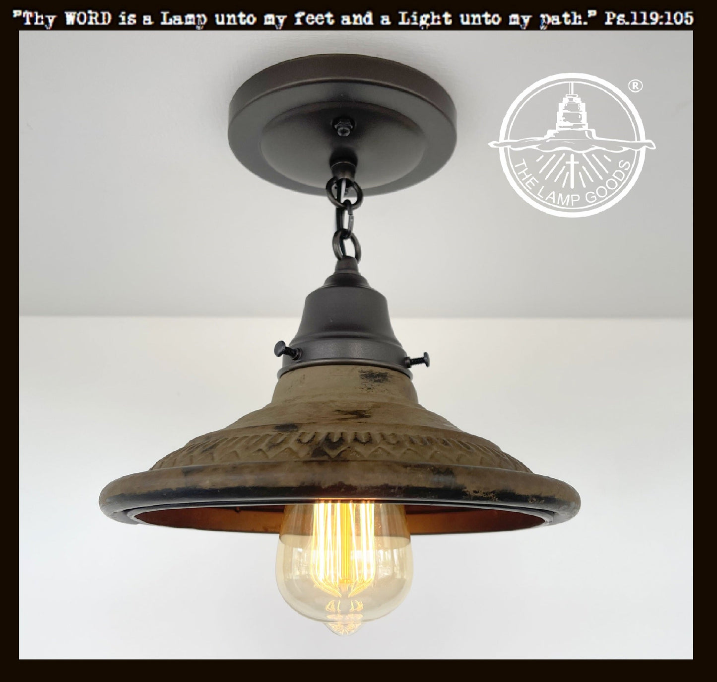 Rustic Industrial Farmhouse Ceiling Light