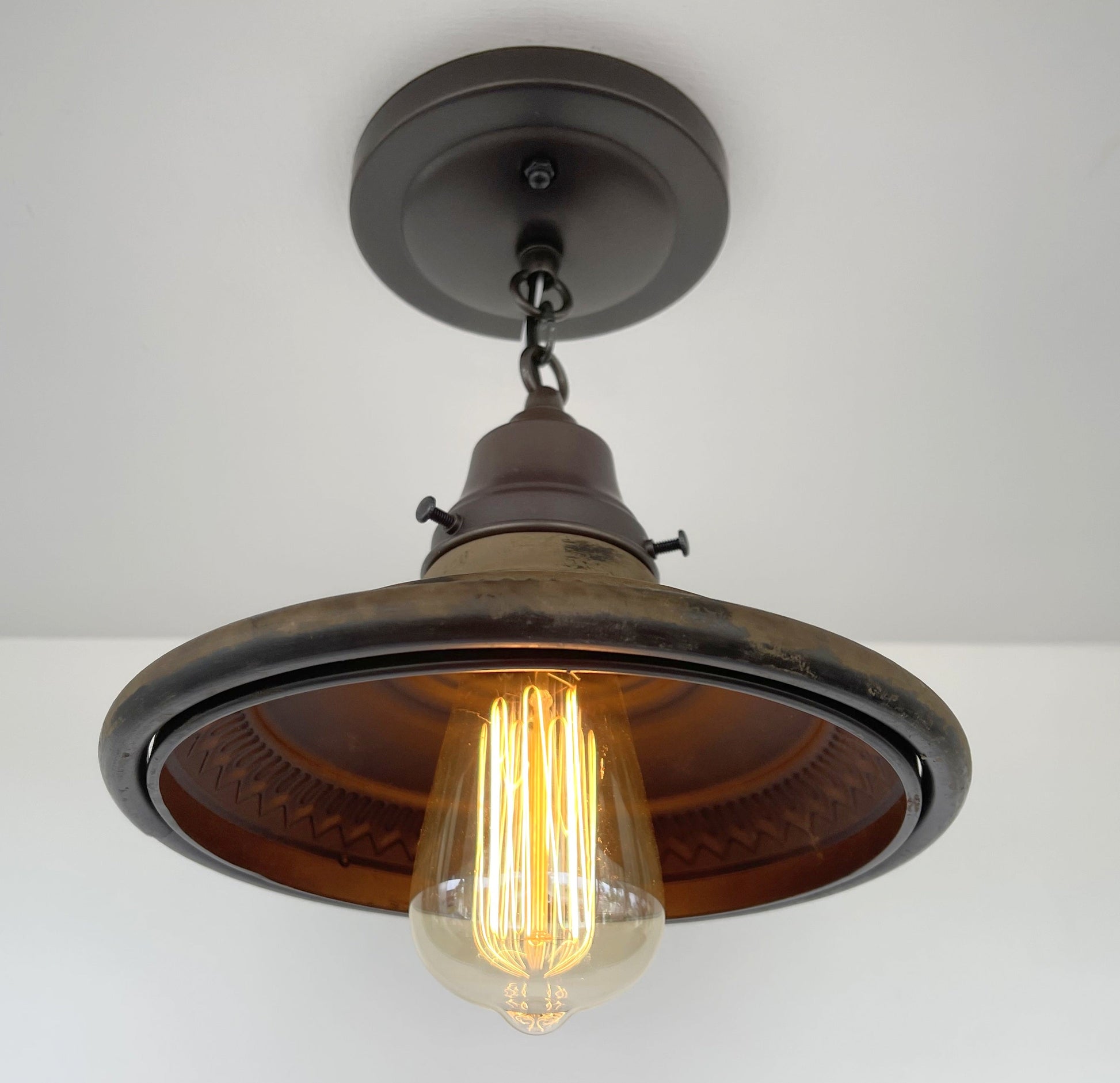 Rustic Industrial Farmhouse Ceiling Light