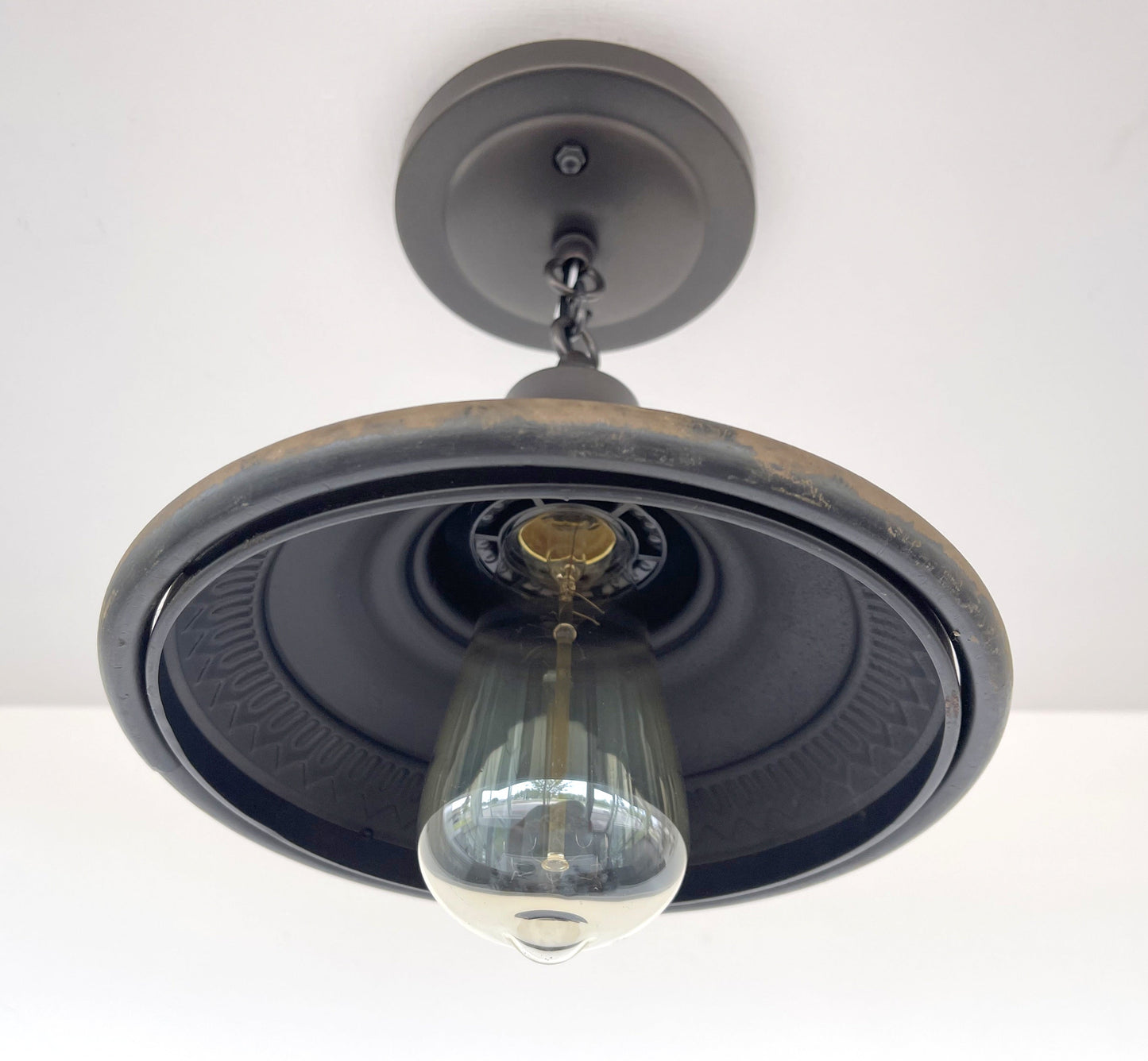 Rustic Industrial Farmhouse Ceiling Light