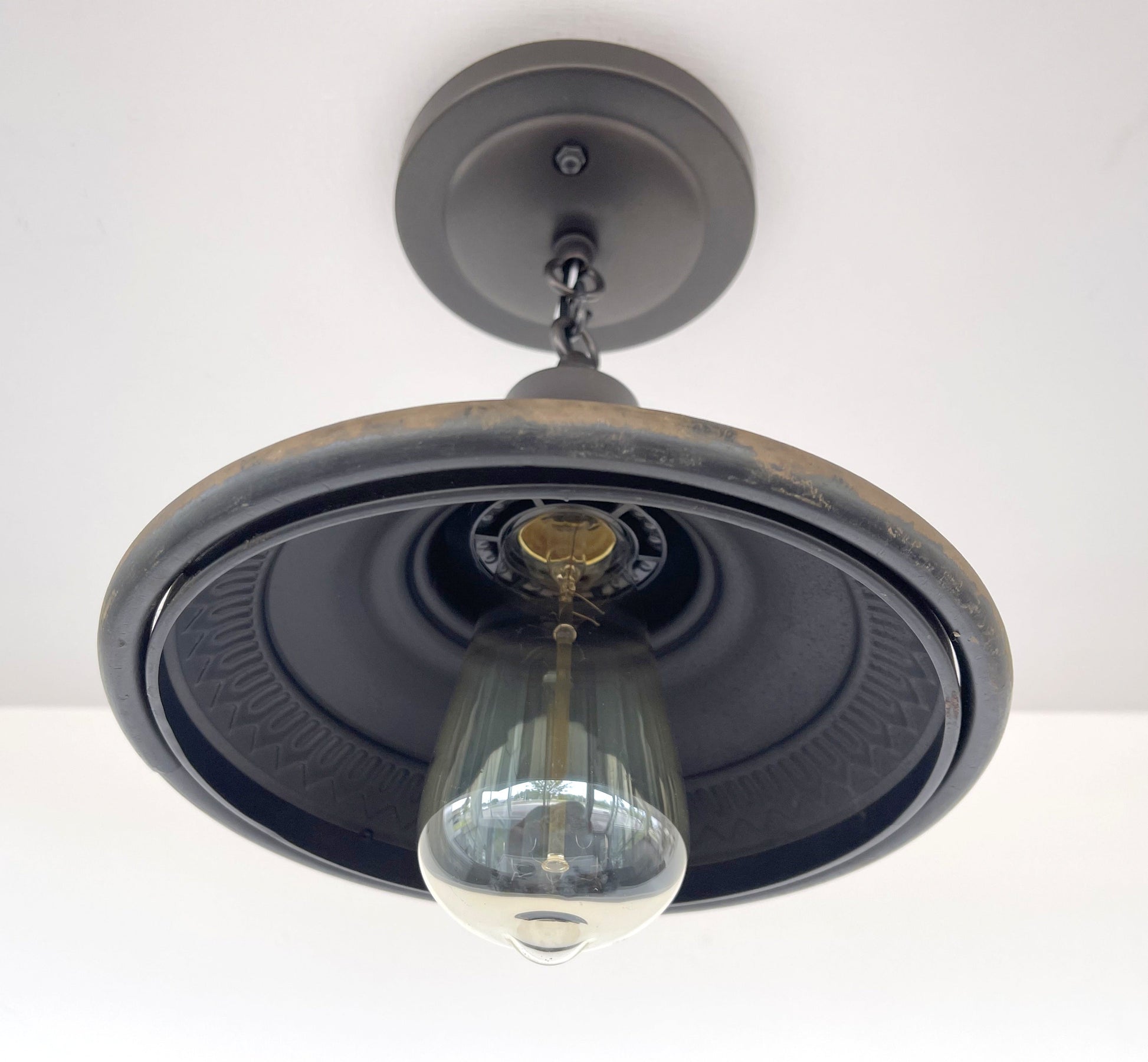 Rustic Industrial Farmhouse Ceiling Light