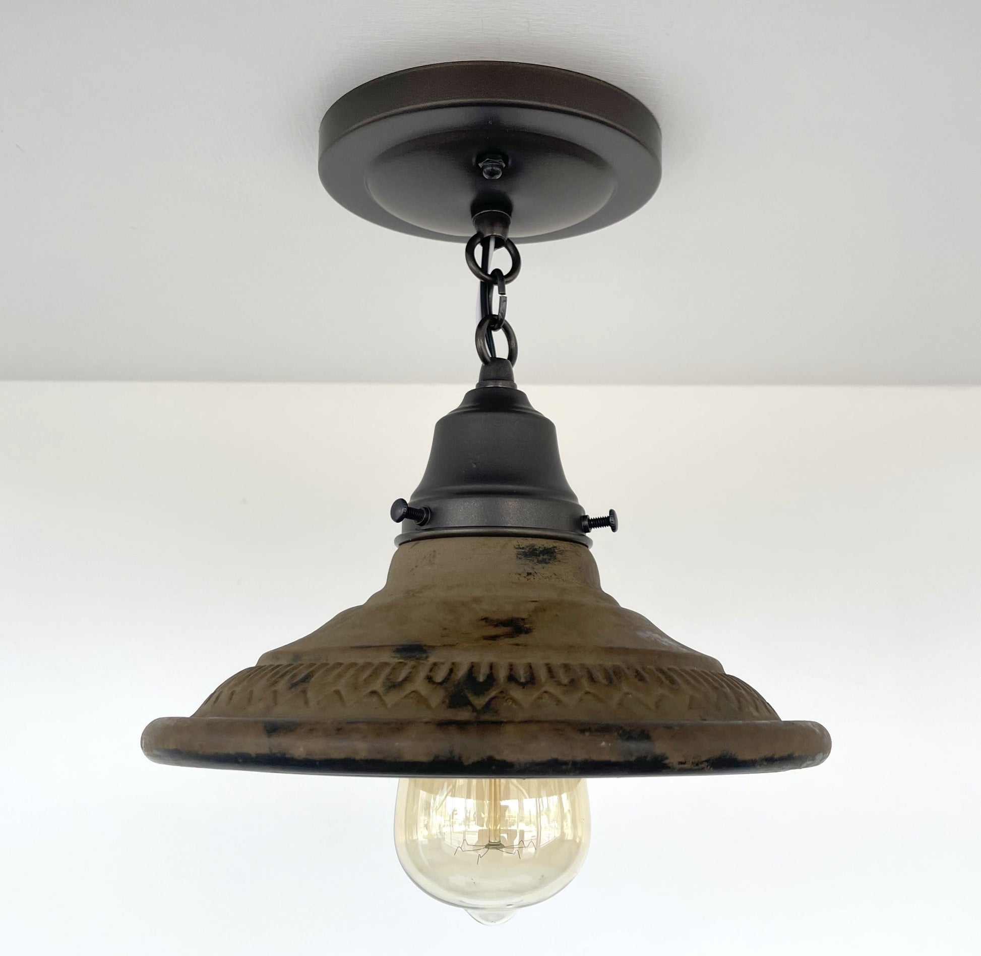 Rustic Industrial Farmhouse Ceiling Light