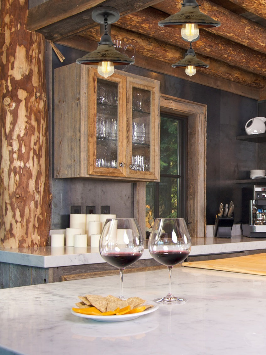 Rustic Industrial Farmhouse Ceiling Light