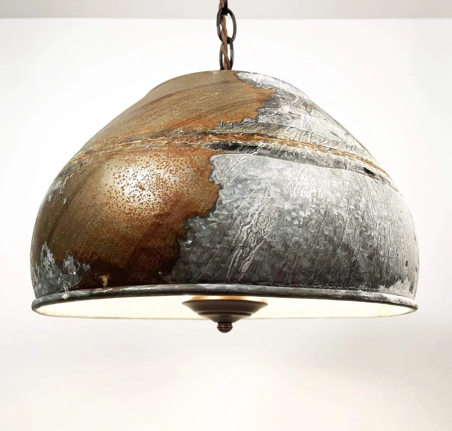 Large Rustic Bucket Chandelier Light
