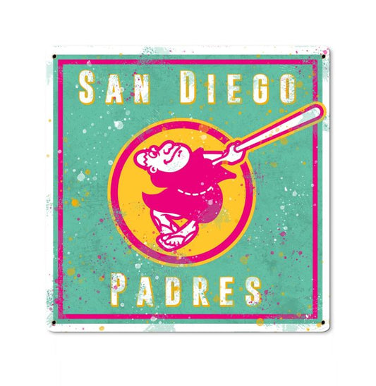 City Connect San Diego Padres Wall Art, Swinging Friar, Metal Sign