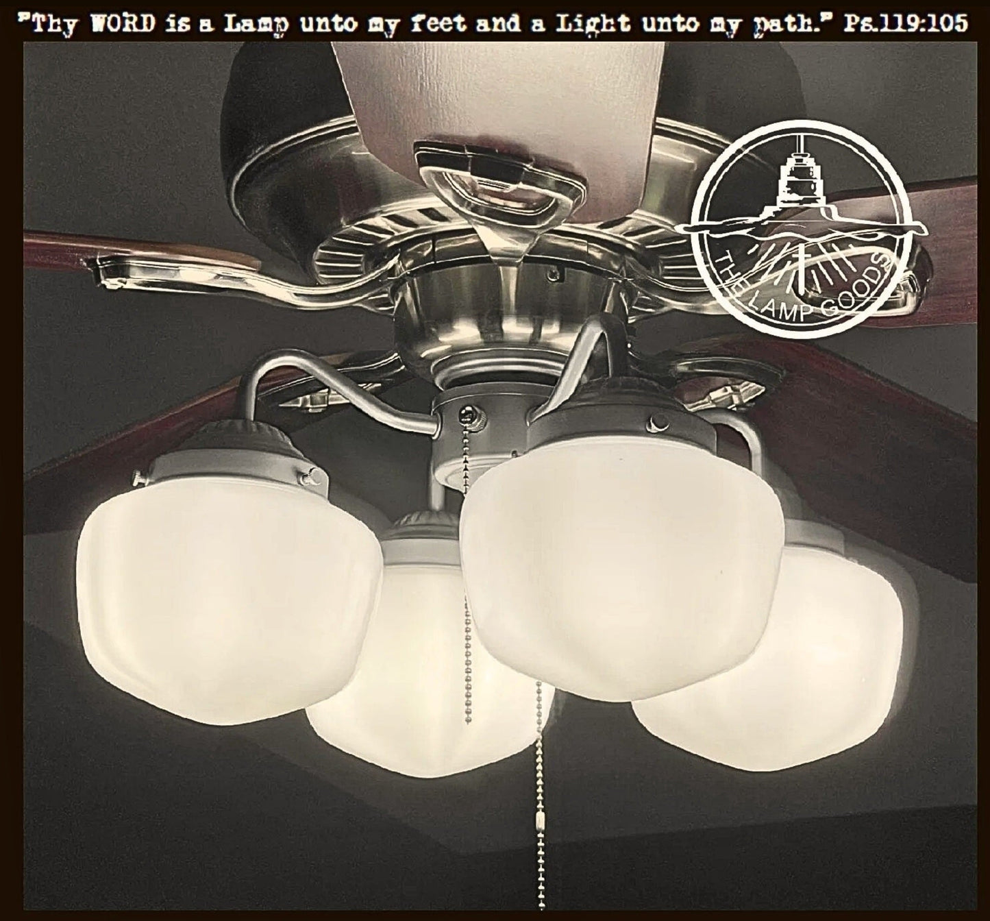 Schoolhouse Milk Glass Ceiling Fan LIGHT KIT