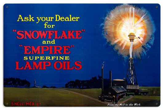 Lamp Oils, Licensed Products/Shell, Metal Sign, 24 X 16 Inches