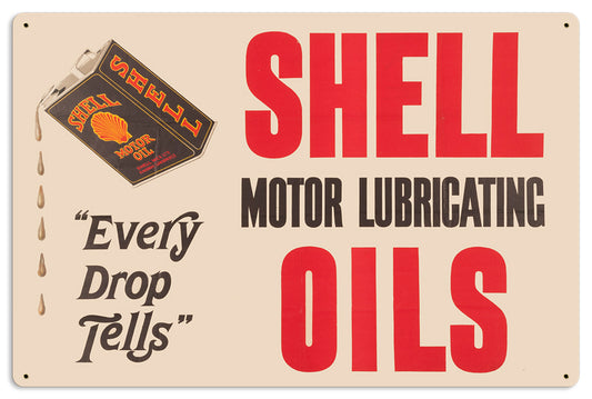 Black Can Oil, Licensed Products/Shell, Metal Sign, 24 X 16 Inches