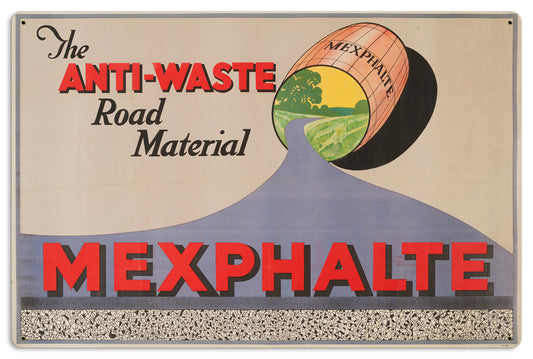 Mexphalte, Licensed Products/Shell, Metal Sign, 24 X 16 Inches