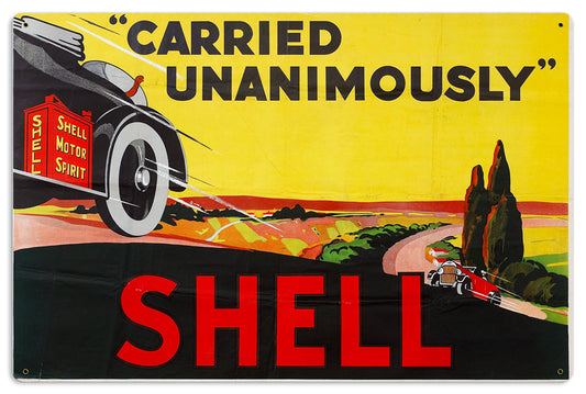 Carried Unanimously, Licensed Products/Shell, Metal Sign, 24 X 16 Inches