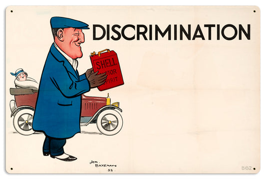 Discrimination Bateman, Licensed Products/Shell, Metal Sign, 24 X 16 Inches