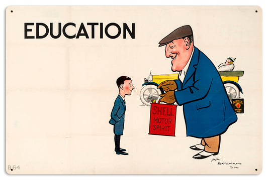 Education Bateman, Licensed Products/Shell, Metal Sign, 24 X 16 Inches