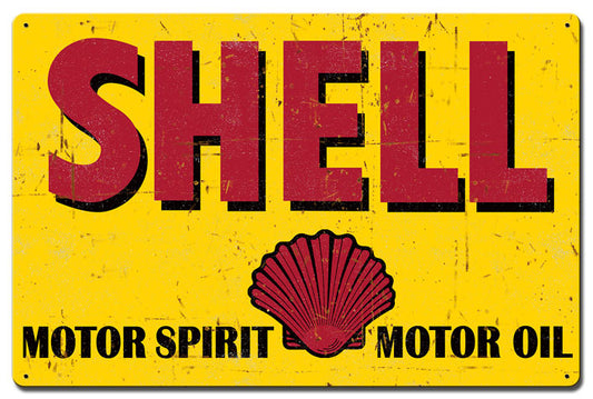 Motor Sprit Motor Oil Shell Grunge, Featured Artists/Shell, Satin, 24 X 16 Inches