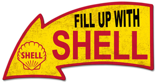 Fill Up With Shell Arrow Grunge, Featured Artists/Shell, PLASMA , 26 X 14 Inches