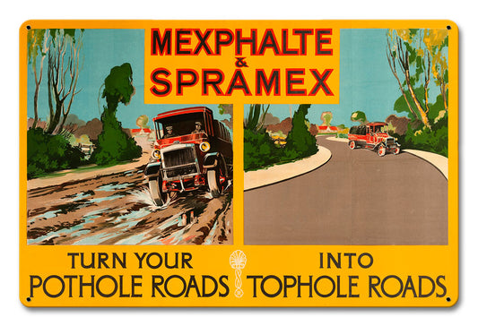 Pothole Roads, Featured Artists/Shell, Satin, 18 X 12 Inches