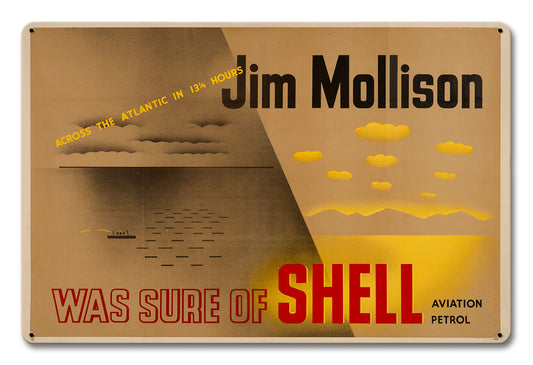Jim Mollison Across The Atlantic, Featured Artists/Shell, Satin, 18 X 12 Inches