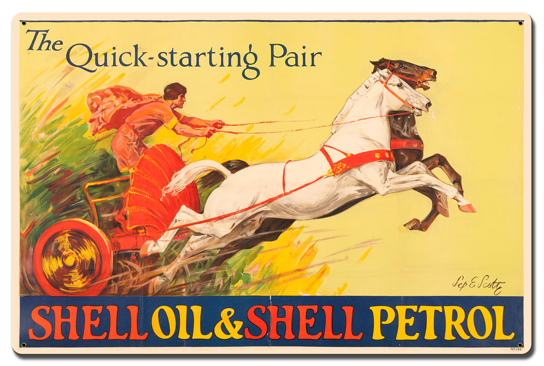 Quick Pair Horses, Featured Artists/Shell, Satin, 16 X 24 Inches