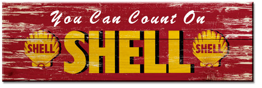 You Can Count On Shell Grunge, Featured Artists/Shell, SATIN WOOD PRINT , 22 X 7 Inches