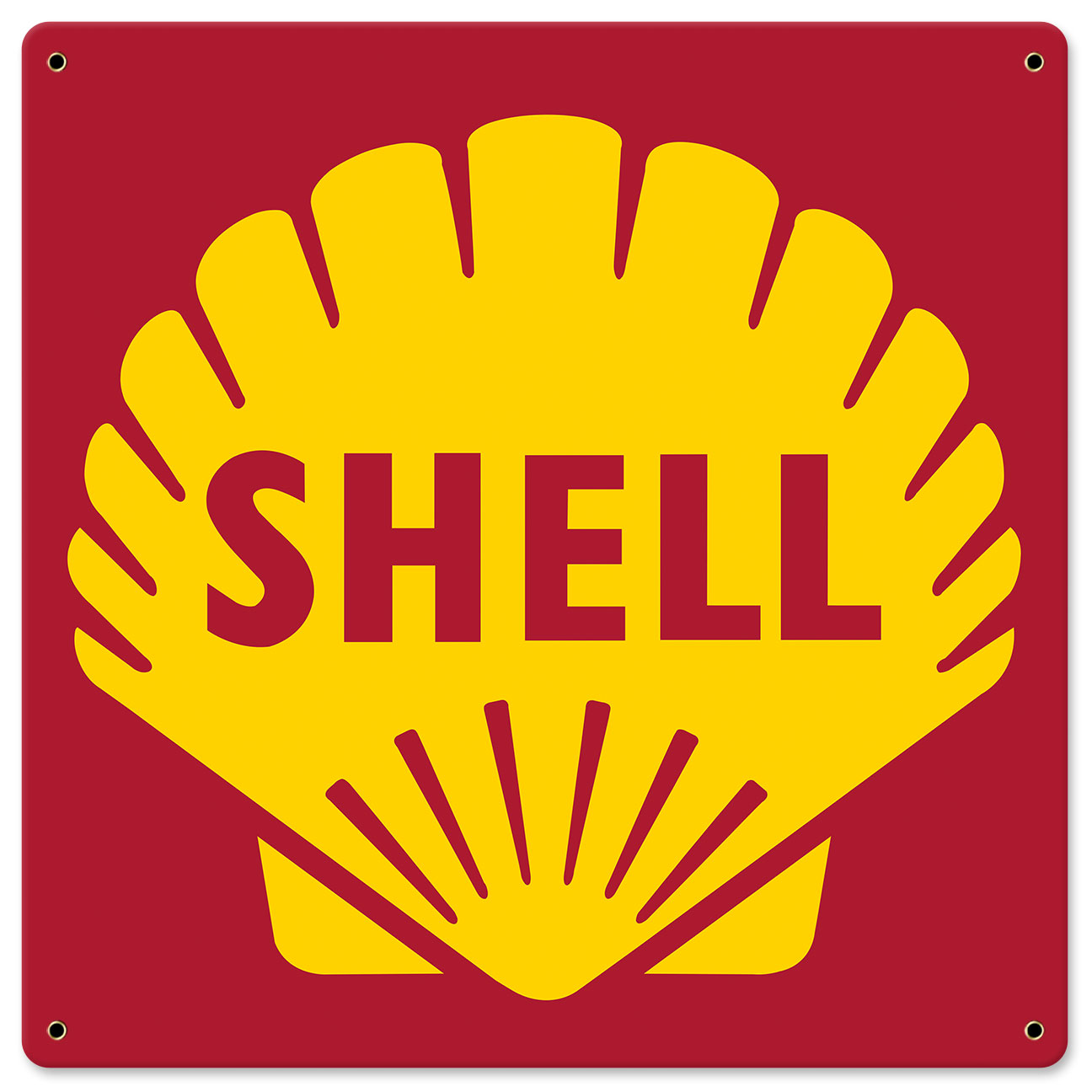Shell 1961 Logo, Featured Artists/Shell, Satin, 18 X 18 Inches