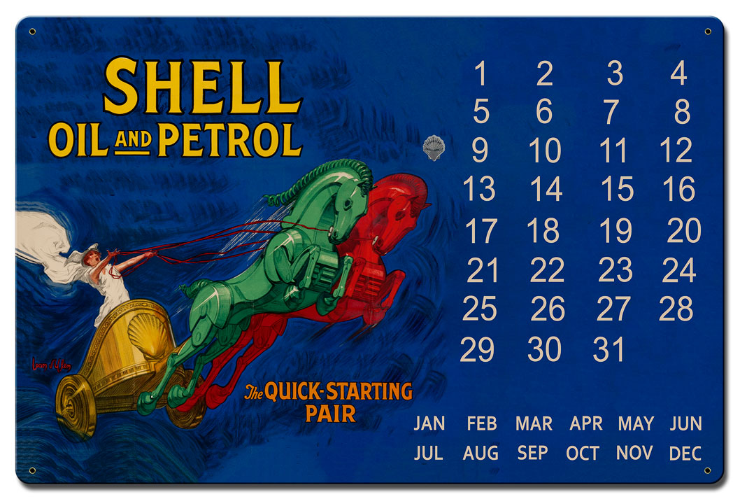 Shell Oil Petrol Quick Starting Pair, Featured Artists/Shell, Satin, 16 X 24 Inches