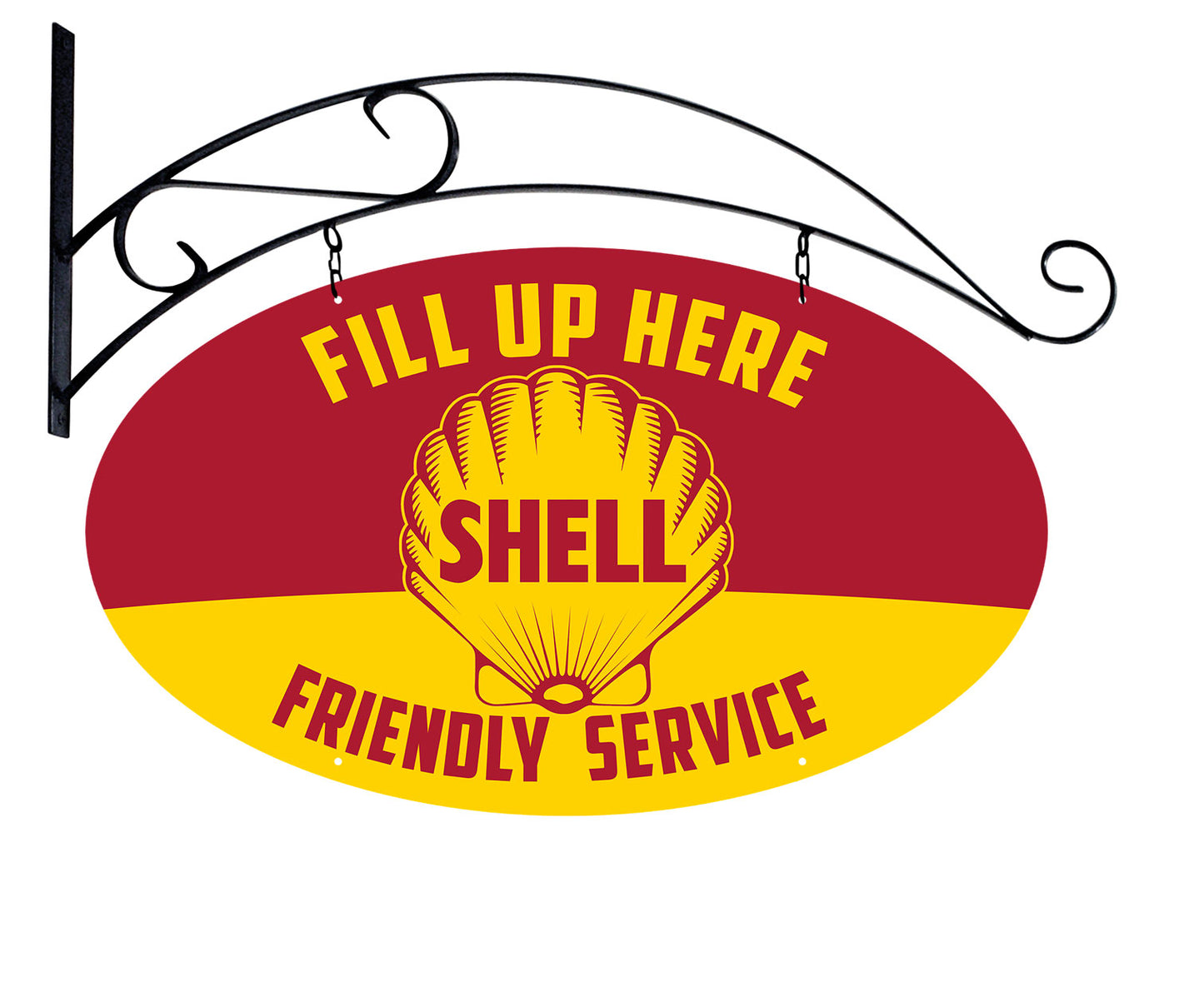 Fill Up Here Friendly Service Shell, Featured Artists/Shell, Plasma, 20 X 17 Inches