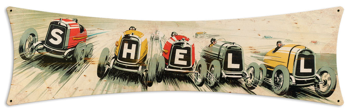 Shell Race Cars, Featured Artists/Shell, Bowtie, 27 X 8 Inches