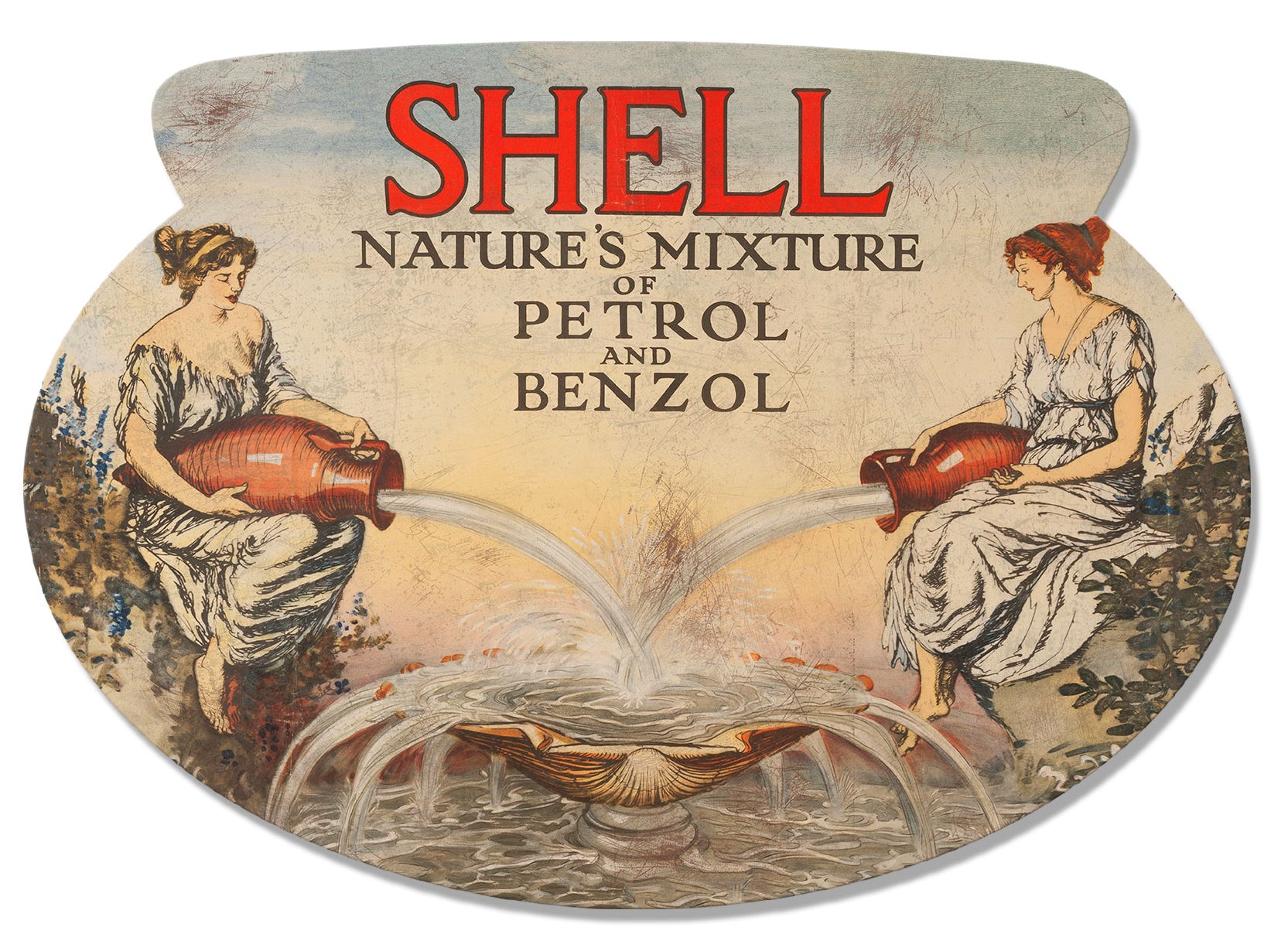 Natures Mixture Grunge Deluxe, Featured Artists/Shell, Oval, 15 X 22 Inches