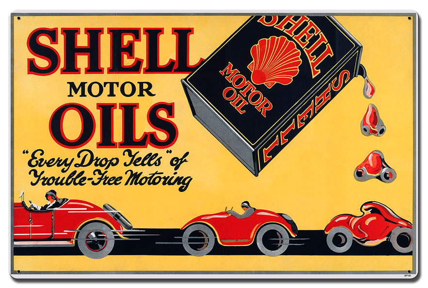 Shell Motor Oil Trouble Free Motoring, Featured Artists/Shell, Satin, 24 X 16 Inches