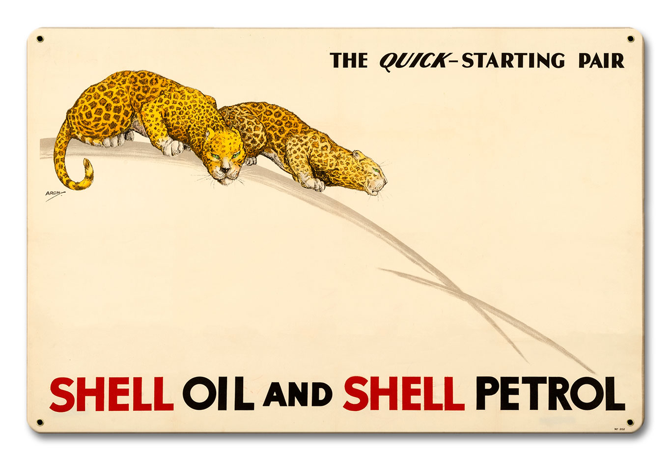 The Quick Starting Pair Shell Oil Cats, Featured Artists/Shell, Satin, 18 X 12 Inches